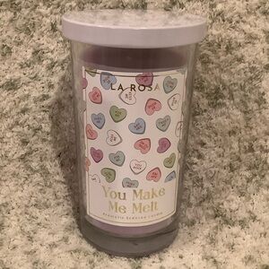 La Rosa Scented Purple Passion Flower Candle You Make Me Melt NWT 11.5 oz